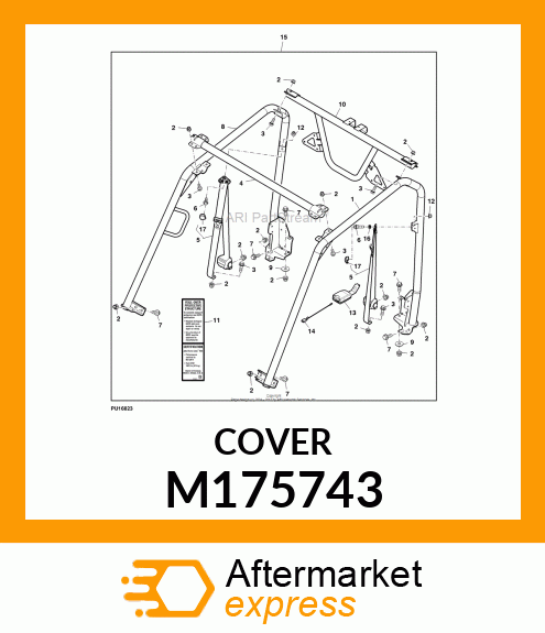 COVER, COVER, SEATBELT D M175743