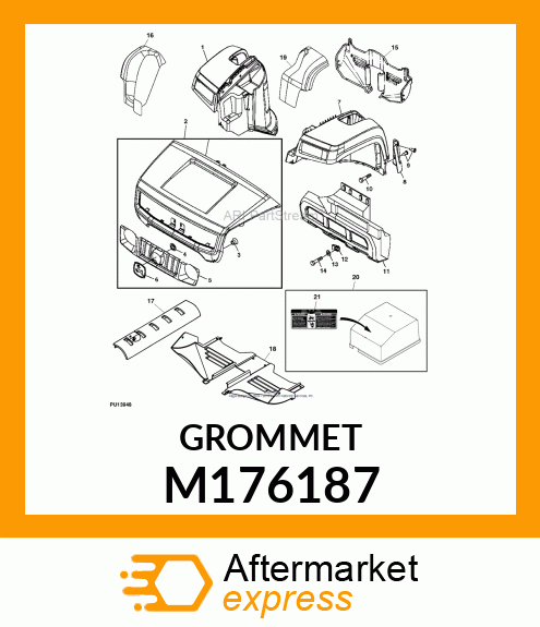 GROMMET, 10MM SNAPLOCK M176187