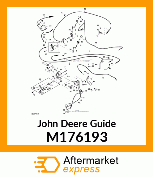 GUIDE, REAR WIREFORM M176193