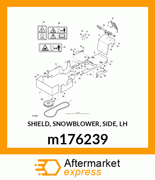 SHIELD, SNOWBLOWER, SIDE, LH m176239