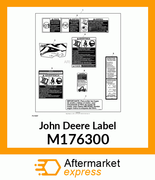 LABEL, LABEL, WARNING (SPANISH) M176300