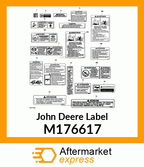 LABEL, HOT SURFACE (SPANISH) M176617