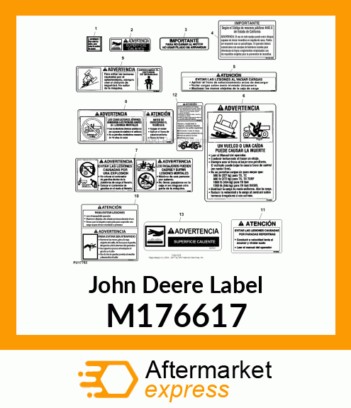 LABEL, HOT SURFACE (SPANISH) M176617