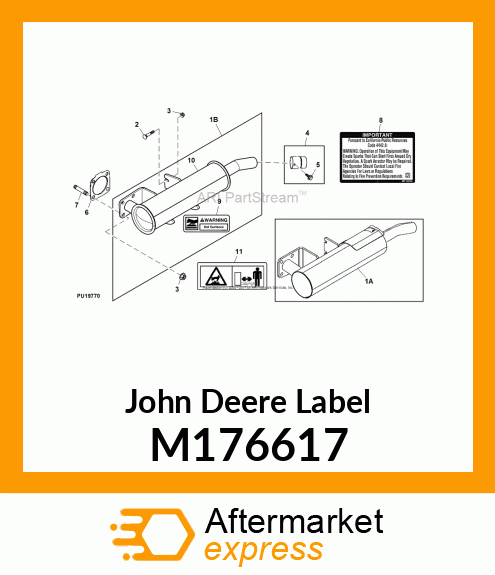 LABEL, HOT SURFACE (SPANISH) M176617