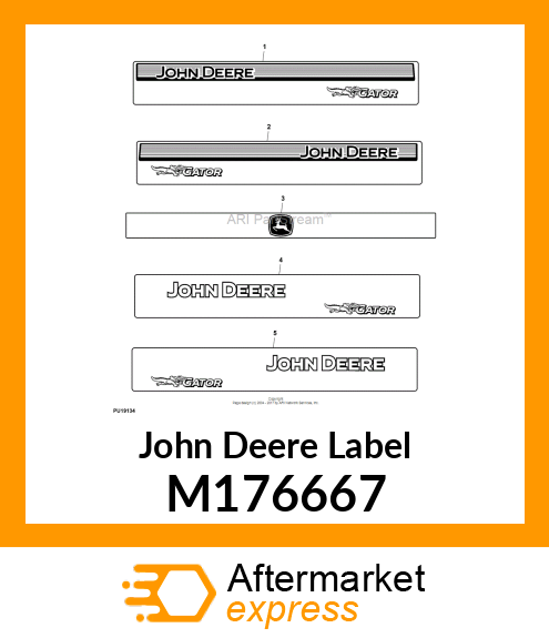 LABEL, LABEL, TOOLBOX TAILGATE OLIV M176667