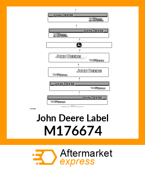 LABEL, LABEL, TOOLBOX RIGHT SIDE CA M176674