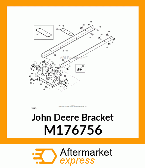 BRACKET, BRACKET, PTO CABLE MOUNTIN M176756