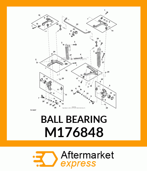 BALL BEARING, DOUBLE ROW M176848