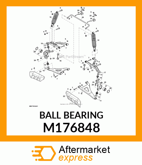 BALL BEARING, DOUBLE ROW M176848