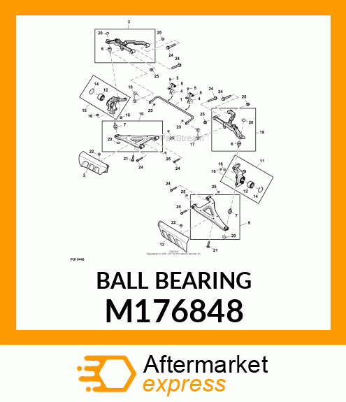 BALL BEARING, DOUBLE ROW M176848