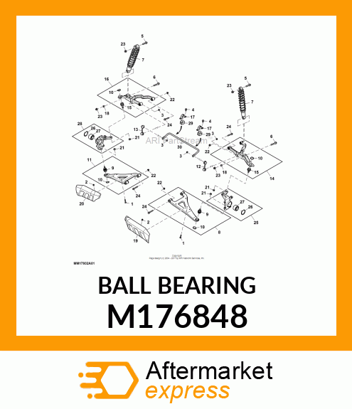 BALL BEARING, DOUBLE ROW M176848