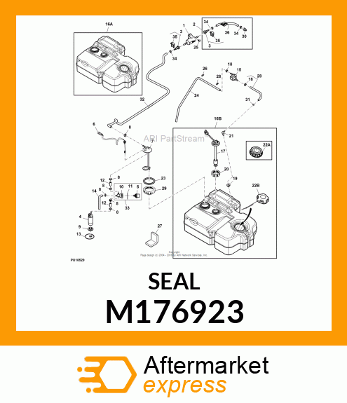 GASKET, GASKET, FUEL HANGER M176923