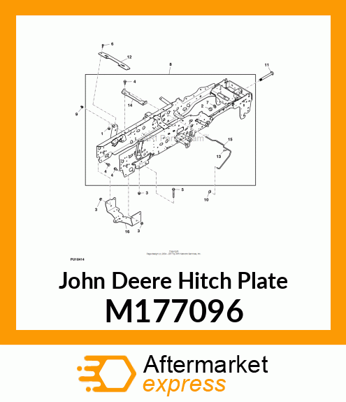 HITCH PLATE, REAR, X700 M177096