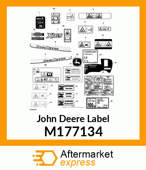 LABEL, CE 44" SNOWBLOWER, 100SERIES M177134