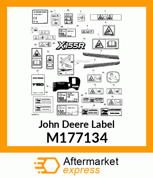 LABEL, CE 44" SNOWBLOWER, 100SERIES M177134