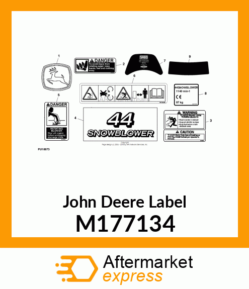 LABEL, CE 44" SNOWBLOWER, 100SERIES M177134