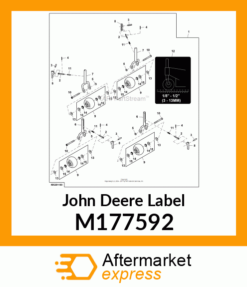 LABEL, INSTRUCTION GAUGE WHEEL HEIG M177592