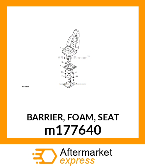 BARRIER, FOAM, SEAT m177640