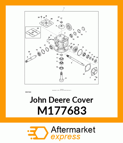 COVER, COVER, GEARBOX HOUSING M177683