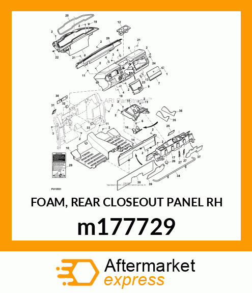 FOAM, REAR CLOSEOUT PANEL RH m177729