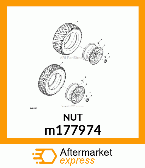 NUT, WHEEL EO302, MY18 MDUV m177974