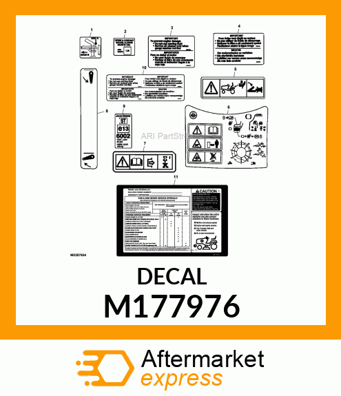 LABEL, SELECT SERIES SERVICE INTERV M177976