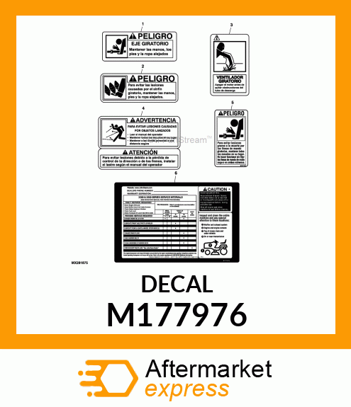 LABEL, SELECT SERIES SERVICE INTERV M177976