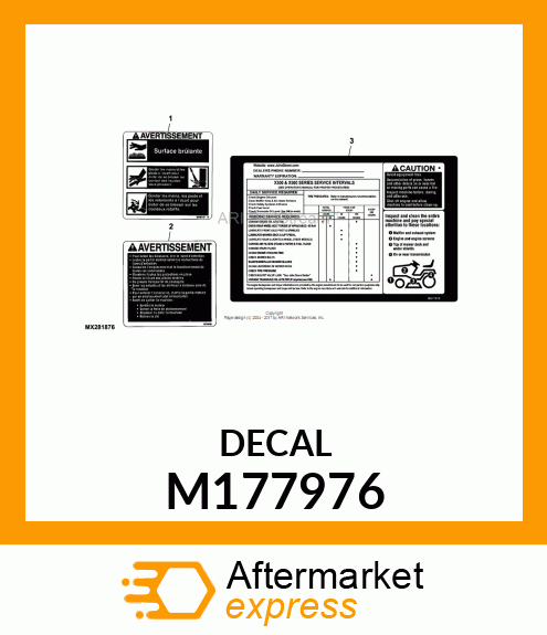 LABEL, SELECT SERIES SERVICE INTERV M177976