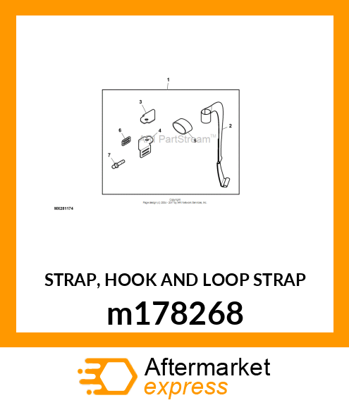 STRAP, HOOK AND LOOP STRAP m178268