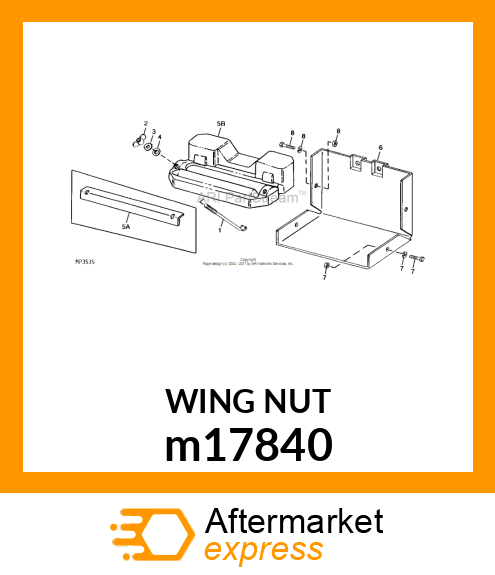 NUT, FORGED WING m17840