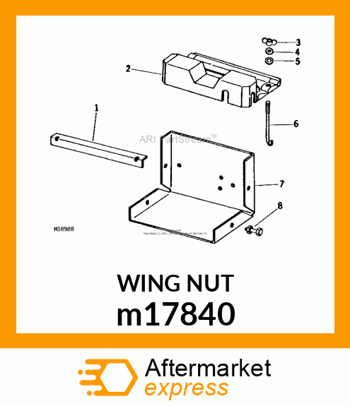 NUT, FORGED WING m17840