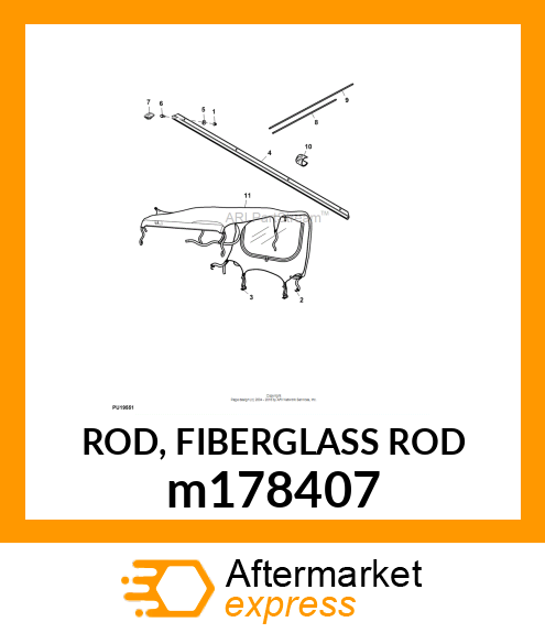 ROD, FIBERGLASS ROD m178407