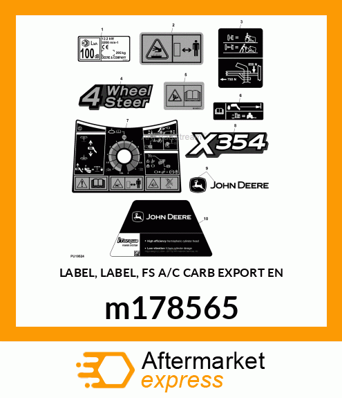 LABEL, LABEL, FS A/C CARB EXPORT EN m178565