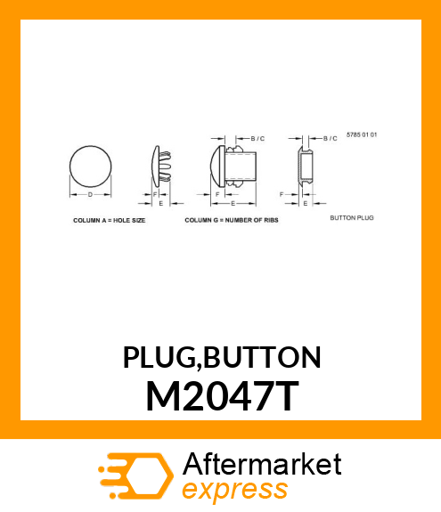 PLUG,BUTTON M2047T