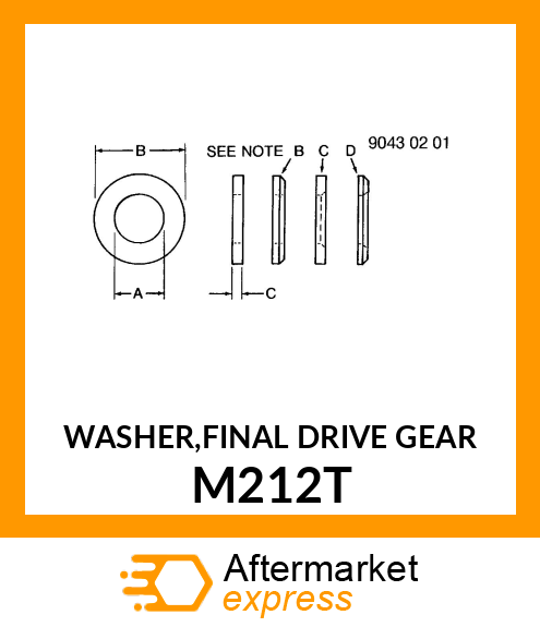 WASHER,FINAL DRIVE GEAR M212T
