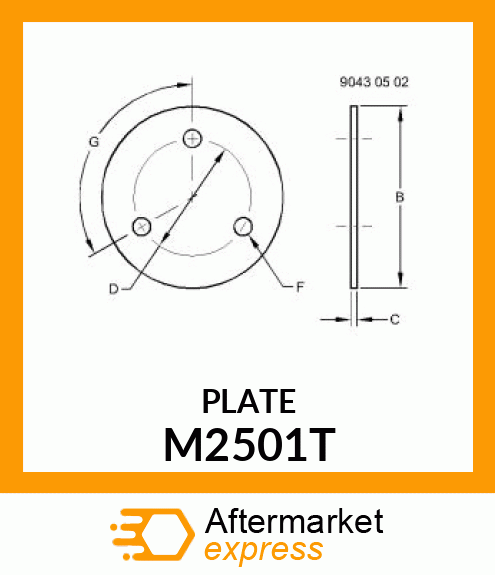 PLATE, THRUST M2501T