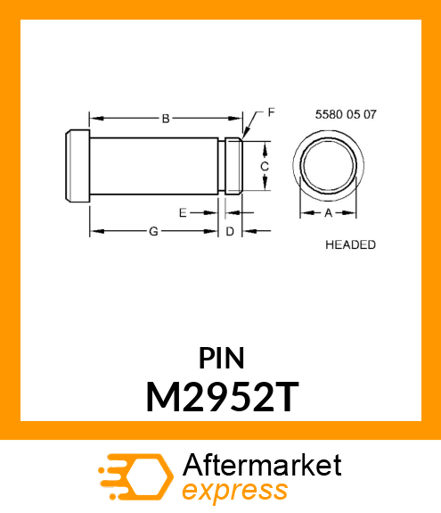 PIN, TRACK END M2952T