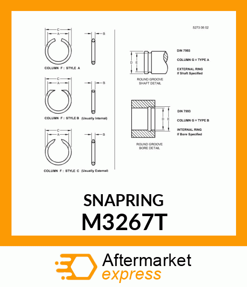 RING ,RETAINING M3267T