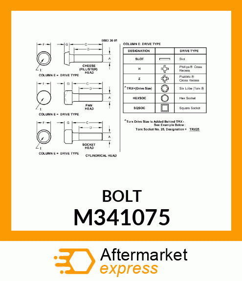 BOLT M341075