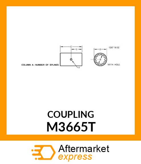 Splined Coupling M3665T