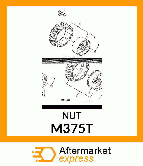 NUT,RIM M375T