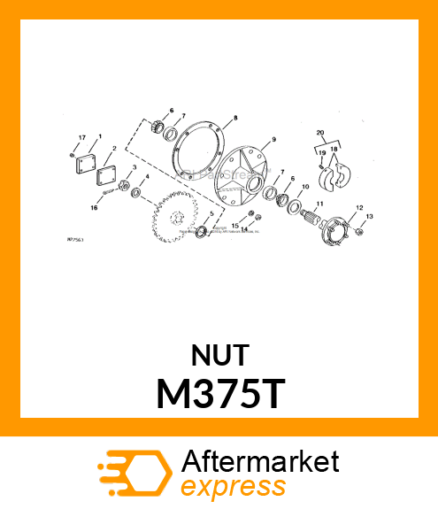 NUT,RIM M375T