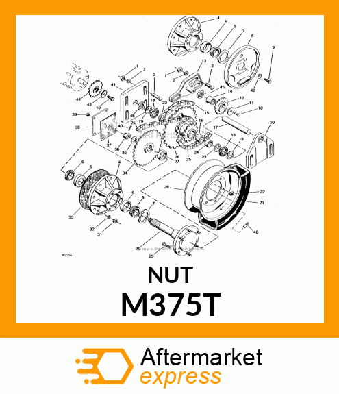 NUT,RIM M375T