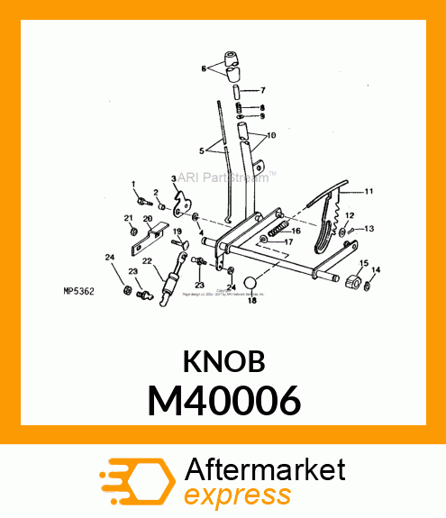 KNOB, BRAKE RELEASE M40006