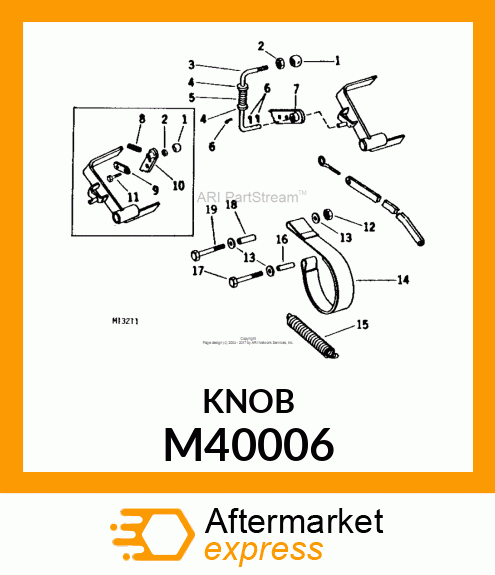 KNOB, BRAKE RELEASE M40006