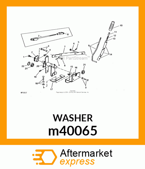 WASHER, METALLIC, ROUND HOLE m40065