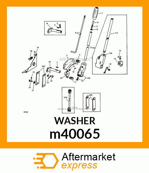 WASHER, METALLIC, ROUND HOLE m40065