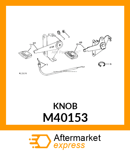 KNOB, CONTROL (BLACK) M40153