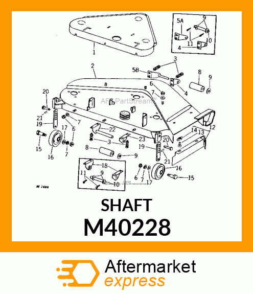 Shaft Mower Roller M40228