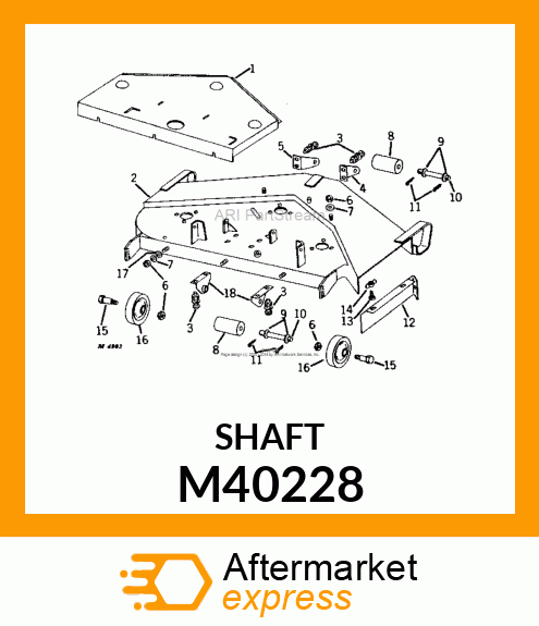 Shaft Mower Roller M40228